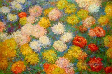 Chrysanthèmes Claude Monet Fleurs impressionnistes Peinture à l'huile
